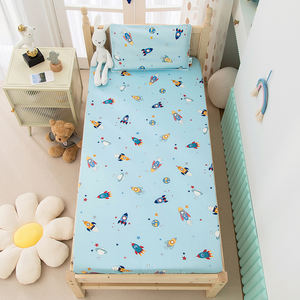 Drap-housse 100% coton personnalisé pour enfants drap-housse double en coton pour enfants vente en gros - Product Image 1