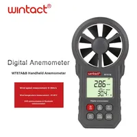 Anémomètre portatif haute précision WT87A/WT87B, mesure la vitesse du vent et la température avec une plage de -10 à 45 et un matériau ABS