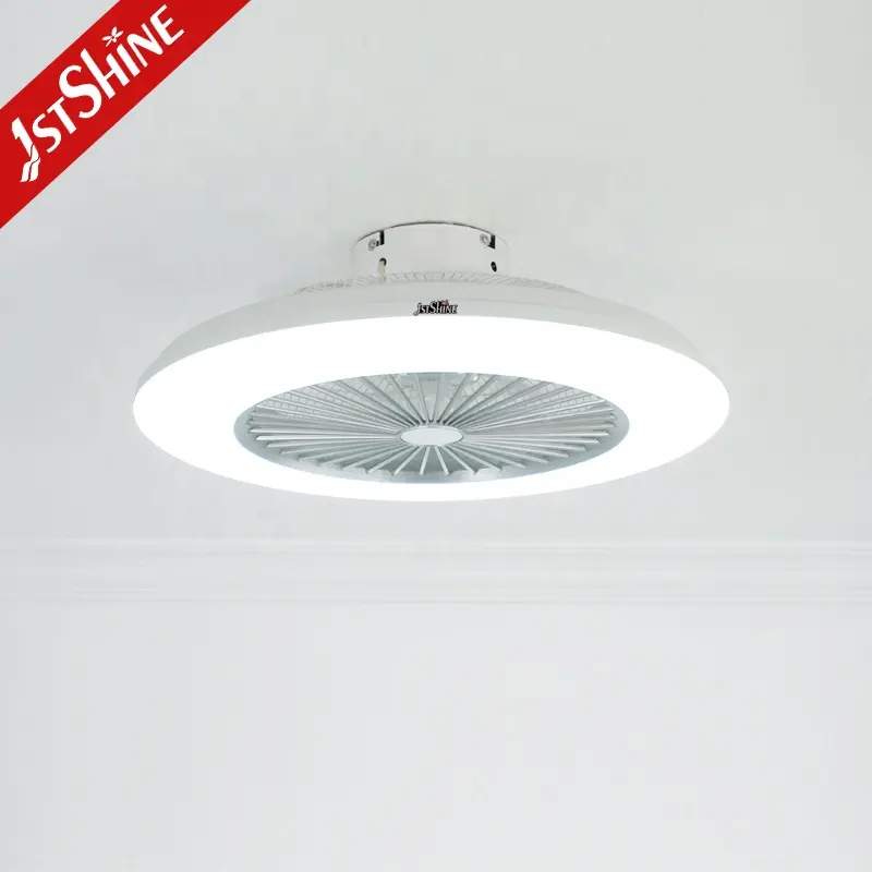 1stshine LED Decken ventilator 22 Zoll Unterputz LED-Beleuchtung dimmbarer Decken ventilator mit Fernbedienung