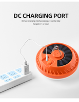Lampe de camping solaire portable multifonctionnelle rechargeable par USB à batterie au lithium LED haute luminosité 80W IP65