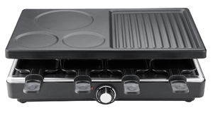 Grill <span class=keywords><strong>Raclette</strong></span> 1400W pour <span class=keywords><strong>8</strong></span> <span class=keywords><strong>personnes</strong></span>, grill de table électrique, plaque de cuisson réversible antiadhésive, sans fumée, avec <span class=keywords><strong>8</strong></span> mini poêles à <span class=keywords><strong>raclette</strong></span> - Product Image 6