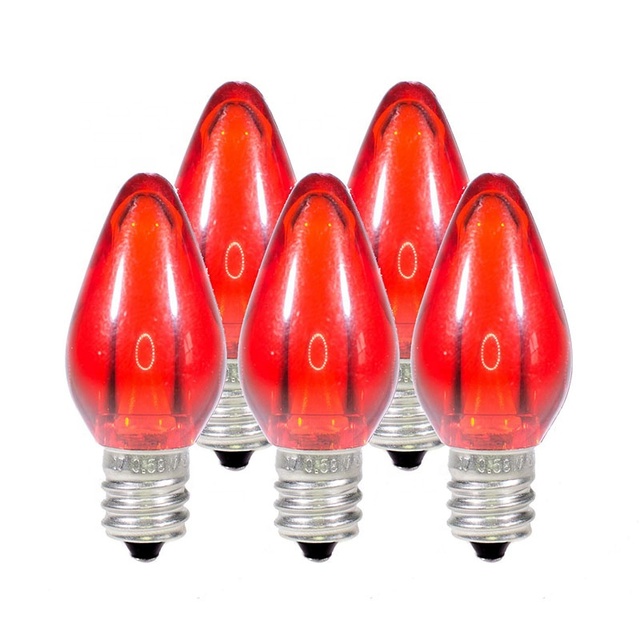 Wholesale IP68 Waterproof Durable C7 C9 LED Light Bulbs Outdoor Christmas Warm White Smooth Surface Dimmable High CRI 90 2-Year