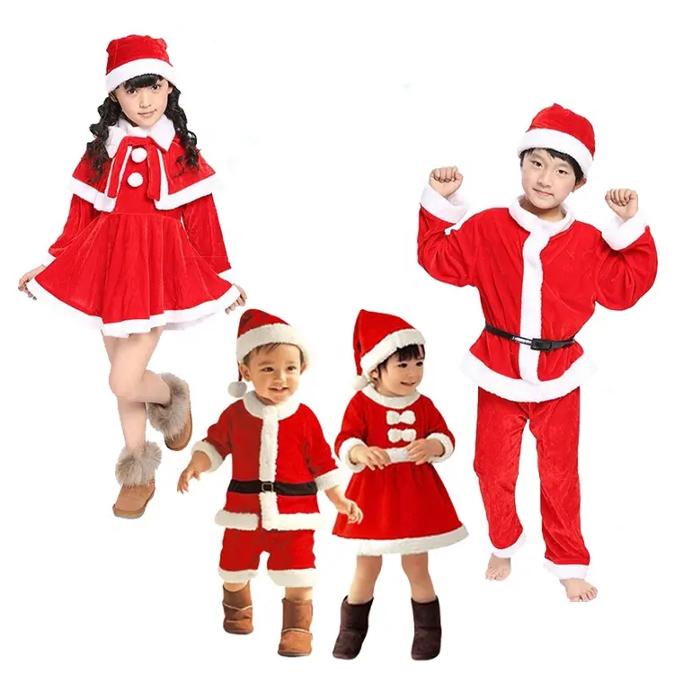 Giáng sinh Santa Claus cosplay trang phục kỳ nghỉ trang phục quần áo trẻ em trai bé gái trẻ mới biết đi ăn mặc dễ thương trẻ sơ sinh mùa đông Xmas phù hợp với