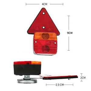 12V combinaison <span class=keywords><strong>feu</strong></span> arrière indicateur <span class=keywords><strong>de</strong></span> queue <span class=keywords><strong>feu</strong></span> <span class=keywords><strong>de</strong></span> <span class=keywords><strong>recul</strong></span> avec réflecteur Triangle fort magnétique <span class=keywords><strong>7</strong></span> <span class=keywords><strong>broches</strong></span> prise <span class=keywords><strong>remorque</strong></span> lumière - Product Image 3
