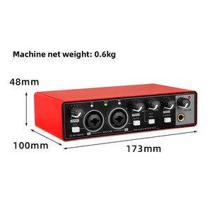 Tarjeta de Sonido Externa Compacta Profesional USB, Interfaz de Audio Compatible con PC sin Necesidad de Controladores para Transmisión en Vivo, Karaoke y Música - Product Image 1