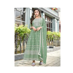 New Collection Jorjet with <b>Mirror</b> Embroidery Work with Full Inner Kurti From Indian Supplier and Exporter - Product Image 1