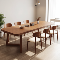 Ensemble de table à manger moderne pour entrepôt, usine ou restaurant, avec surface polie, pieds solides écologiques, table carrée assemblée, petite taille