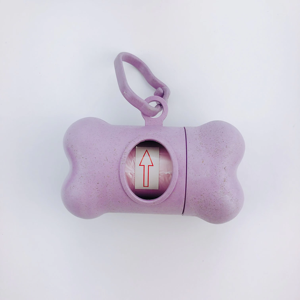 Çevre dostu buğday samanı biyobozunur kemik şekli Pet köpekler için dışkı torbası dağıtıcısı Pet atık torbası tutucu - Product Image 4