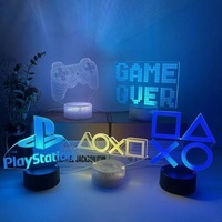 PS5 Game Zone 3D Lampe Gaming Fans Cadeau Chambre Décoration LED Lumière 3D Illusion Lampe