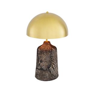 Lampe de table en forme de champignon, dôme doré, commande tactile, LED, base E27, pour chambre à coucher, salon, hôtel, décoration - Product Image 4