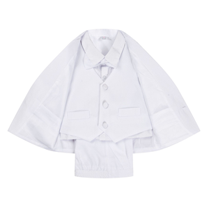 Ensemble blanc pour garçons, tenue de cérémonie pour enfants, costume de mariage, tenue de pageant, costume de porteur d'alliances, tenue de baptême, <span class=keywords><strong>blazer</strong></span> de gentleman, costume 3 pièces - Product Image 2