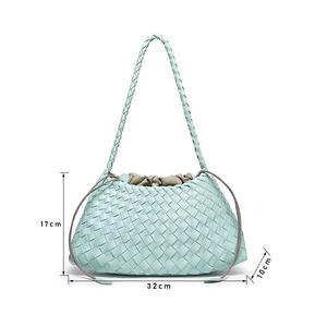 กระเป๋าสะพายข้างผู้หญิงสุดฮิต สไตล์ฝรั่งเศส กระเป๋าถือสานลายตะกร้าผัก กระเป๋าสะพายไหล่แฟชั่นเก๋ไก๋  กระเป๋าใต้วงแขนสำหรับสาวๆ - Product Image 6