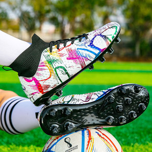 <span class=keywords><strong>Scarpe</strong></span> <span class=keywords><strong>da</strong></span> Calcio e Futsal Unisex con Tomaia in <span class=keywords><strong>Pelle</strong></span> PU, Suola in Gomma, Modello Alto con Lacci per Primavera, Estate e Inverno - Product Image 3