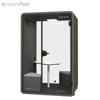 Cabine de bureau extérieure moderne avec système d'air frais turbo, insonorisation acoustique, conception modulaire et système d'évacuation à faible bruit