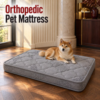 Matelas orthopédique pour chien avec housse matelassée, noyau à ressorts ensachés miniatures et options d'étiquette de marque pour des gammes de produits personnalisés pour animaux de compagnie