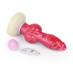 NNSX Nuevo Dildo Vibrador de 10 Velocidades con Diseño de Bolas Gigantes Simuladas y Vetas Explosivas, en Forma de Animal, para Adultos, Productos Eróticos - Product Image 3