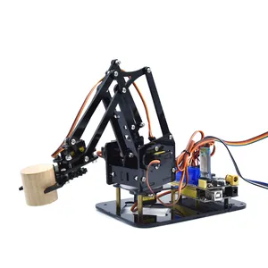 Hot Koop 4 As Mini Desktop Robot Arm Kit Voor Arduino Educatief Robot Arm