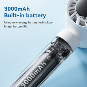 พัดลมทําความเย็นแบบเซมิคอนดักเตอร์ 100 ความเร็วลมน้ําแข็งระบายความร้อนแบบพกพามินิพัดลมตั้งโต๊ะพัดลมมือถือพร้อมที่วางโทรศัพท์มือถือ - Product Image 4