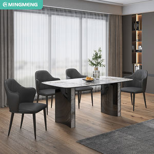Fabricación de juegos de muebles de comedor minimalista combinado con mesa de comedor de metal juego de comedor para 4 6 sillas - Product Image 5