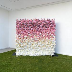 Mur floral enroulable à utilisation simple, 8 pieds x 8 pieds, effet 3D, pour scène de mariage, photomaton, décoration de fond - Product Image 6