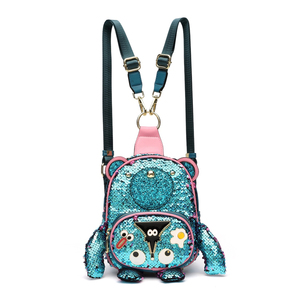 Zaino da <span class=keywords><strong>Donna</strong></span> con Paillettes <span class=keywords><strong>Blu</strong></span> Lucide a Forma di Orso, Bestseller, Borsa Convertibile a Tracolla o a Spalla 2987 - Product Image 1