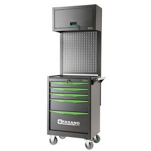Fasano <b>Tools</b> <b>Rolling</b> <b>Tool</b> Cabinet 5 Drawer With Pegboard Storage For Workshop Use - Product Image 1