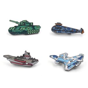 Chất Lượng Cao Men Ve Áo Pins Huy Hiệu Quần Áo Túi Pins Tank Tàu Sân Bay Máy Bay Chiến Đấu Xe Huy Hiệu Phim Hoạt Hình Quà Tặng Huy Hiệu - Product Image 1