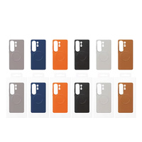 Étui de téléphone en cuir d'origine pour Samsung Galaxy S24 Ultra S25 Plus S26, protection de l'objectif, coque magnétique pour téléphone portable