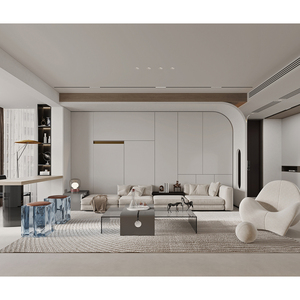 Meubles de chambre à coucher de luxe modernes de première qualité pour penthouse, ensemble complet de chambre à coucher pour hôtel 5 étoiles avec lit king size - Product Image 2