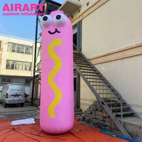 Nouvelle Colonne Gonflable Géante Personnage Baguette Rose Personnalisée avec Yeux Mignons, Pilier Gonflable Géant pour Promotion de Festival Alimentaire
