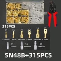 Borniers à sertir plaqués or 28/48/63mm + 120 bornes à insertion + Pince à sertir SN-48B en stock