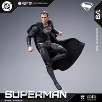 Figura de Acción Fondjoy DC Superman Negro 2.0, Escala 1/9, 19cm/7.6in, Modelo Original Auténtico, Juguete Coleccionable, Regalo
