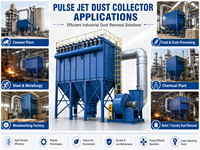 Système de filtration d'eau par osmose inverse, moteur, 1 an, productivité 3000 L/heure, dépoussiéreur à jet pulsé pour l'élimination des poussières en usine