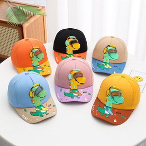 Gorra <span class=keywords><strong>de</strong></span> Béisbol Infantil con Diseño <span class=keywords><strong>de</strong></span> Dinosaurio y Gafas <span class=keywords><strong>de</strong></span> Dibujos Animados, Sombrero para el Sol para Niños - Product Image 1