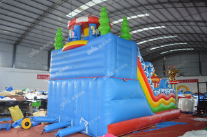 Hạnh Phúc Đảo Đu Quay Bánh Xe Inflatable Bouncer Nhà Với Chim Cánh Cụt Inflatable Lâu Đài Với Slide Với Blower Cho Trẻ Em Và Người Lớn - Product Image 5