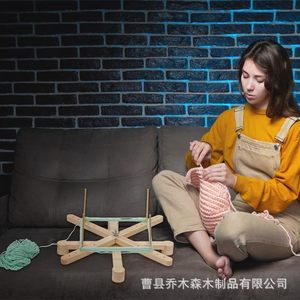 Estante de madera hecho a mano para hilo, para el hogar, para la organización y moldeado de bolas de hilo, para hilado artesanal, transfronterizo - Product Image 3