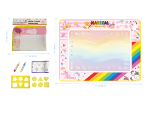 Set papan gambar ajaib untuk balita, mainan papan gambar ajaib bersertifikat, kanvas air, Set menulis EVA untuk balita, taman kanak-kanak & bayi, bersertifikasi En71 - Product Image 2