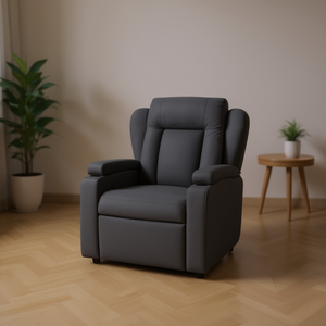 Sillón Reclinable Gris Oscuro, Reclinación Manual, Tapicería de Tela, Diseño Contemporáneo, Muebles para Sala de Estar - Product Image 2