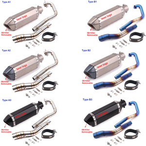 Sistema de Escape completo para motocicleta <span class=keywords><strong>Yamaha</strong></span>, silenciador modificado con tubo de enlace delantero DB Killer, para Y15ZR Y15 EXCITER 150 - Product Image 5