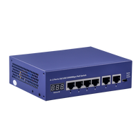 Commutateur réseau haute qualité 4 ports PoE Ethernet 10/100 pour caméras IP CCTV Hikvision
