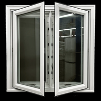 Fenêtre à baie battante en PVC de style moderne avec double vitrage trempé transparent et moustiquaire magnétique pour villas