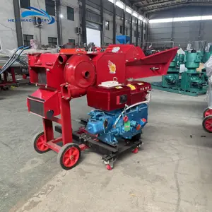 Agricultural electric fodder silage grinder farm portable diesel animal feed making grass straw cutting big chaff cutter machine