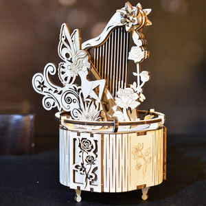 Boîte à musique en bois TONGMUQU Muqu, kit de bricolage pour les 14 ans et plus, cadeau d'anniversaire unisexe avec fonctions musicales - Product Image 4