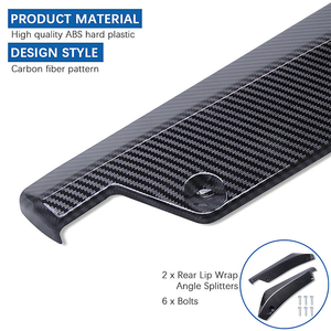 New Universal Carbon Fiber Style ABS Material Front Bumper Corner Protector High Quality 100% Fitment <b>Screw</b>-On Automotive - Product Image 1