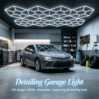 Éclairage LED Modulaire Géométrique Commercial pour Garage de Détailing, 6500K, Dimmable, pour Atelier de Détailing Automobile, Stand d'Exposition de Voitures
