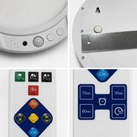 Plafonnier LED rechargeable de qualité commerciale avec détecteur de mouvement, 400Lm, blanc chaud, dimmable, télécommande, minuterie, montage en surface, minimaliste