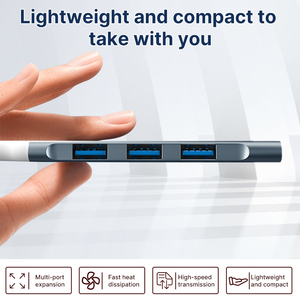 Performance stable <span class=keywords><strong>Usb</strong></span> C Hub Extension <span class=keywords><strong>Dock</strong></span> <span class=keywords><strong>4</strong></span> Ports Hub Connecteurs Type C Splitter Adaptateur Pour Station D'accueil Pour Ordinateur Portable - Product Image 3