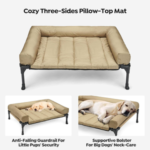 SUREWALHOME Pet Elevate Sleep Bed <span class=keywords><strong>con</strong></span> cojín Transpirable Camas para perros Interior Exterior Fácil de montar Cama elevada para mascotas - Product Image 4