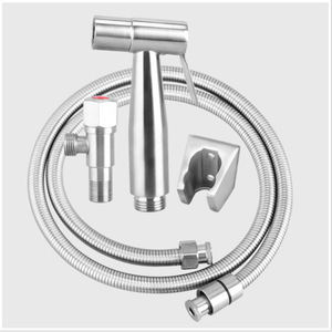 Ensemble de pistolet de pulvérisation pour bidet Bingtao en acier inoxydable 304 avec tuyau et support, design moderne et simple pour usage personnel aux toilettes - Product Image 5