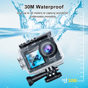 Caméra sportive et d'action étanche Ausek pour motos, petite et portable, angle de vue de 170 degrés, vidéo 60FPS, vlogging sur <span class=keywords><strong>Youtube</strong></span> - Product Image 4
